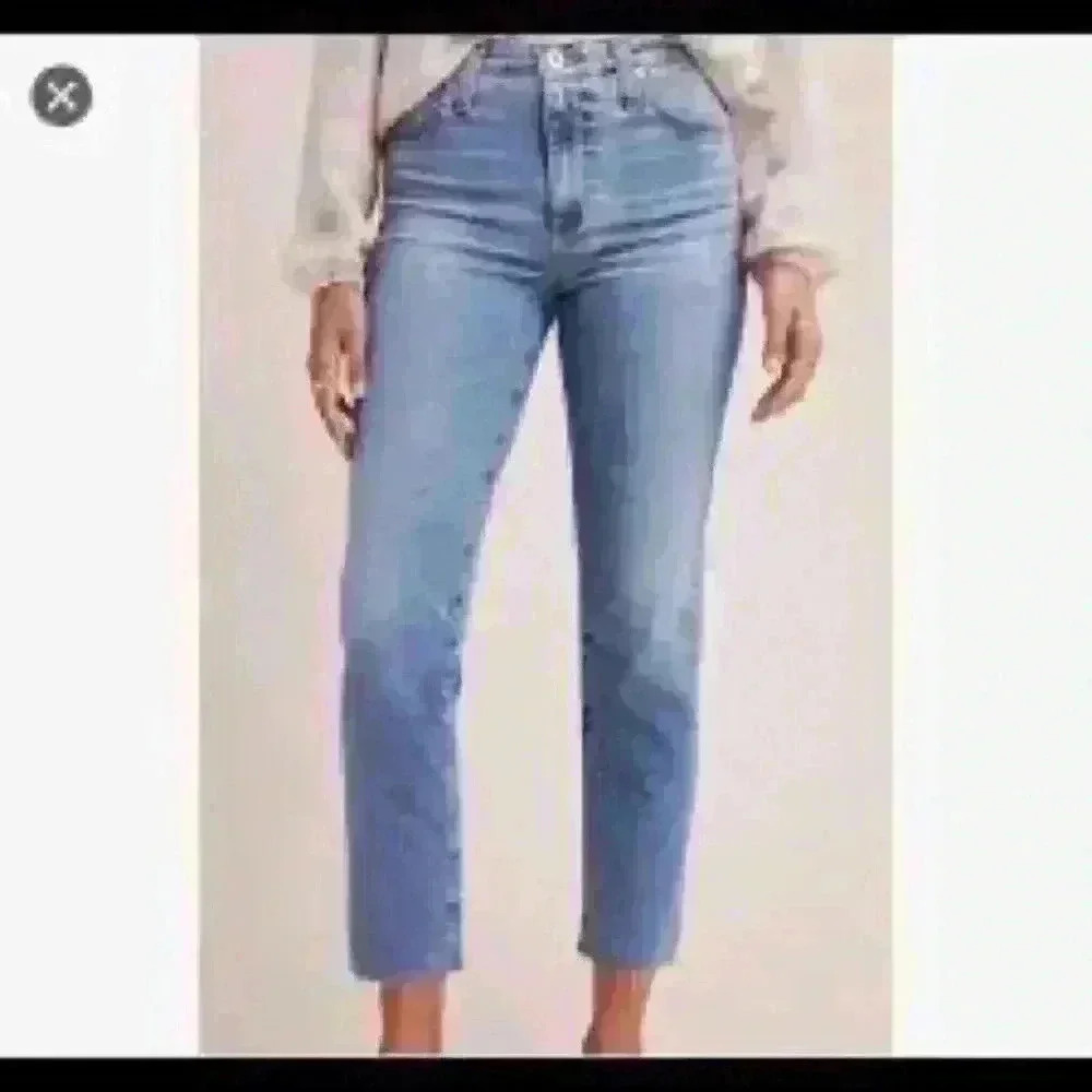 AG Adriano Goldschmied The Stevie Slim Straight Ankle Raw Hem Jeans size 27 - Picture 8 of 8